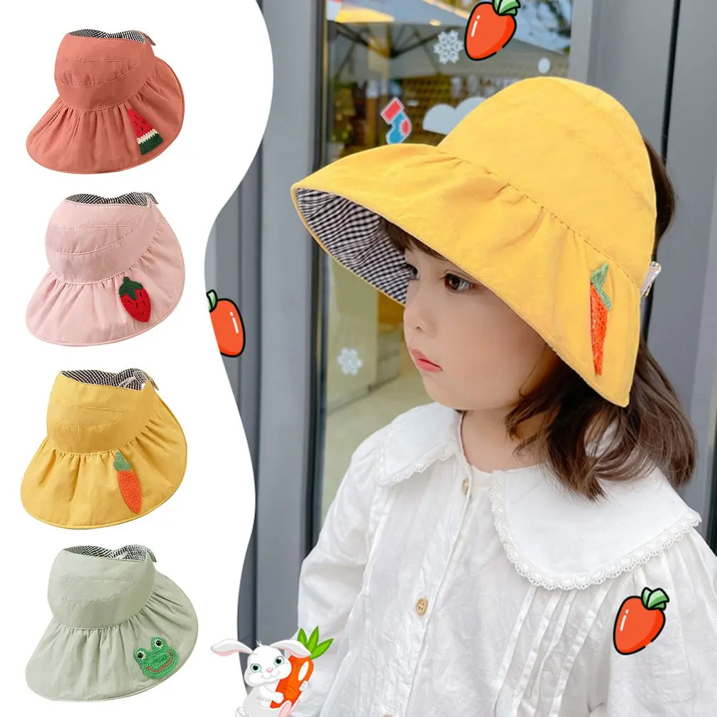 

Children's Empty Top Hats for Boys and Girls Summer Thin Sunshade Sun Hats Baby Sun Protection Big Brim Sandals Fisherman Hats