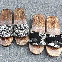men kimono geta clogs japanese style yukata slippers chinese wooden shoes beach flip flops kamado nezuko anime cosplay sandals