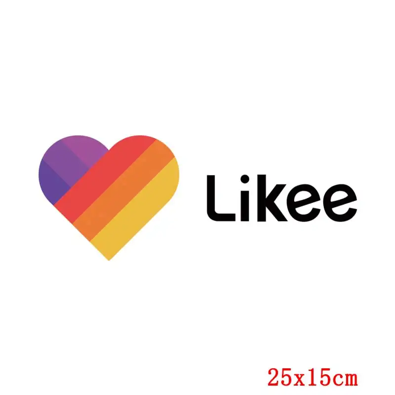Prajna теплопередача Радуга Likee App винил для одежды наклейки сердце крылья патч
