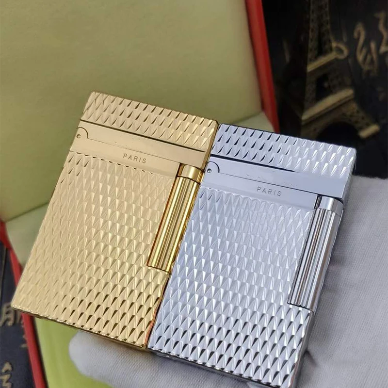 

Новинка 100%, винтажная газовая зажигалка dupont с ярким звуком, ветрозащитный медный корпус для сигарет