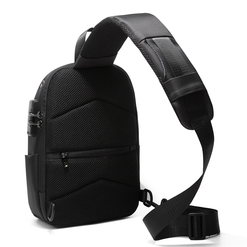 

Men's Nylon Waterproof Multifunction Crossbody Shoulder Bags Pack Messenger Fluorescence Chest Bag Man Sling Bag Travel for Male