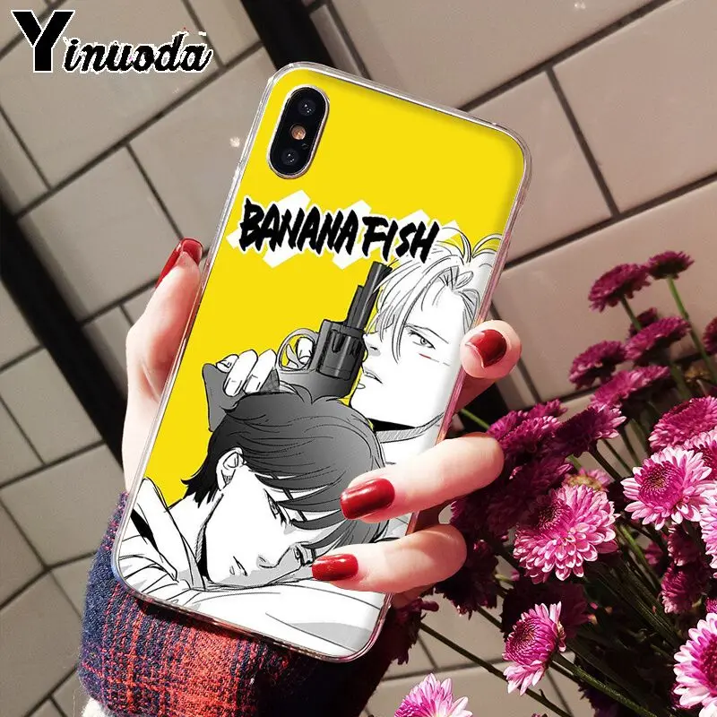 

Yinuoda Banana Fish Anime TPU Soft High Quality Phone Case for Apple iPhone 8 7 6 6S Plus X XS MAX 5 5S SE XR Mobile Cover