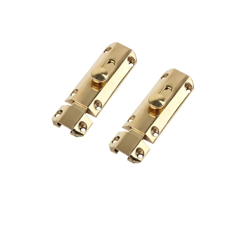 2 шт./лот 3 дюймовая дверная защелка замок для раздвижной двери защитный латунный