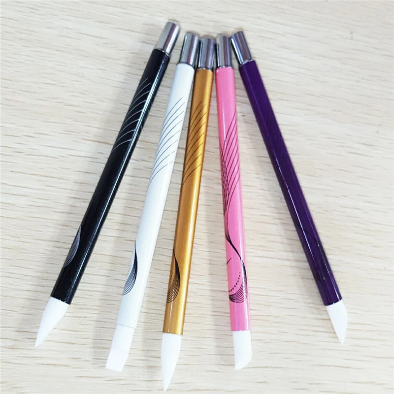 5 шт./компл. новинка металлическая силиконовая кисть для дизайна ногтей акриловая