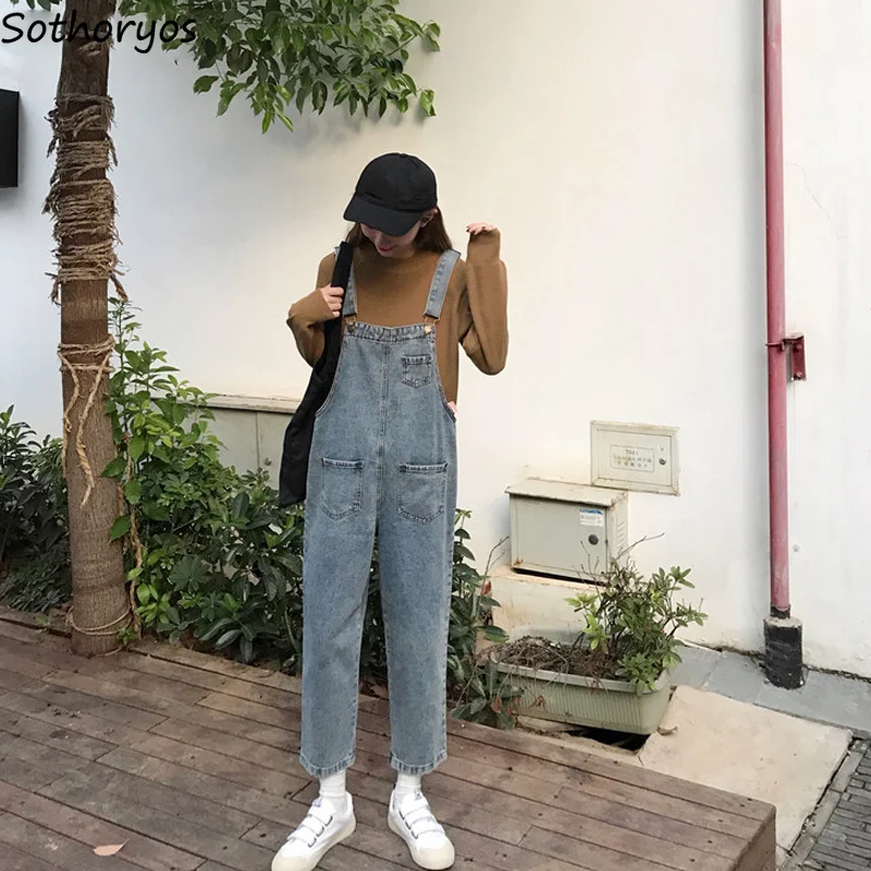 Комбинезоны для женщин 2020 универсальные винтажные комбинезоны до щиколотки с