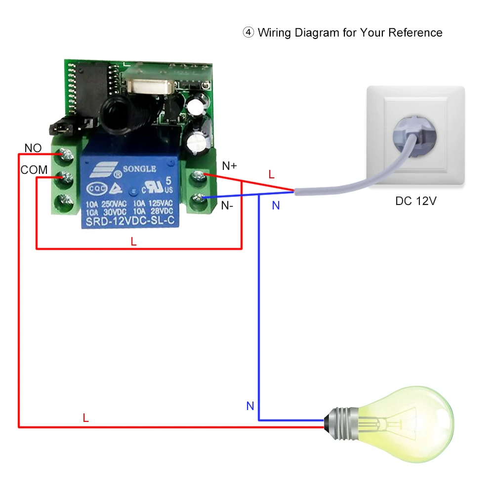 Умный дом 433 МГц беспроводной пульт дистанционного управления реле приемник