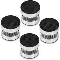 4pcs silver aluminum spring speakers spikes isolation stand feet for audio hifi amplifierspeakerturntableplayer