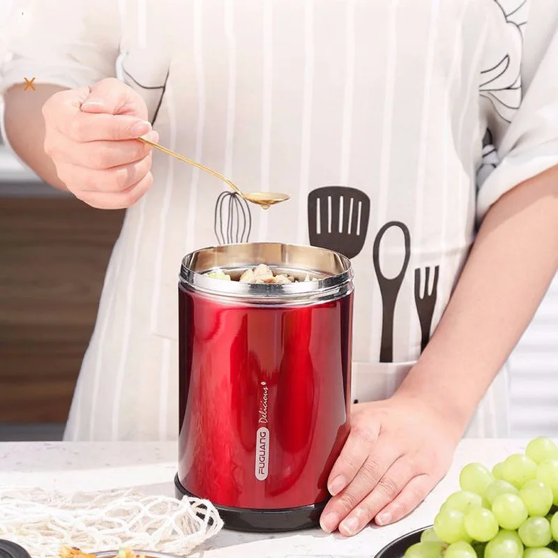 

Multi-layer Insulation Lunch Box Adult Portable 304 Stainless Steel Student Large Capacity Vacuum Long Insulation Barrel Food