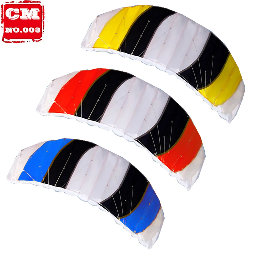 

Outdoor Fun Sports Power 1.4m Dual Line Stunt Parafoil Parachute Sports Beach Kite For Beginner