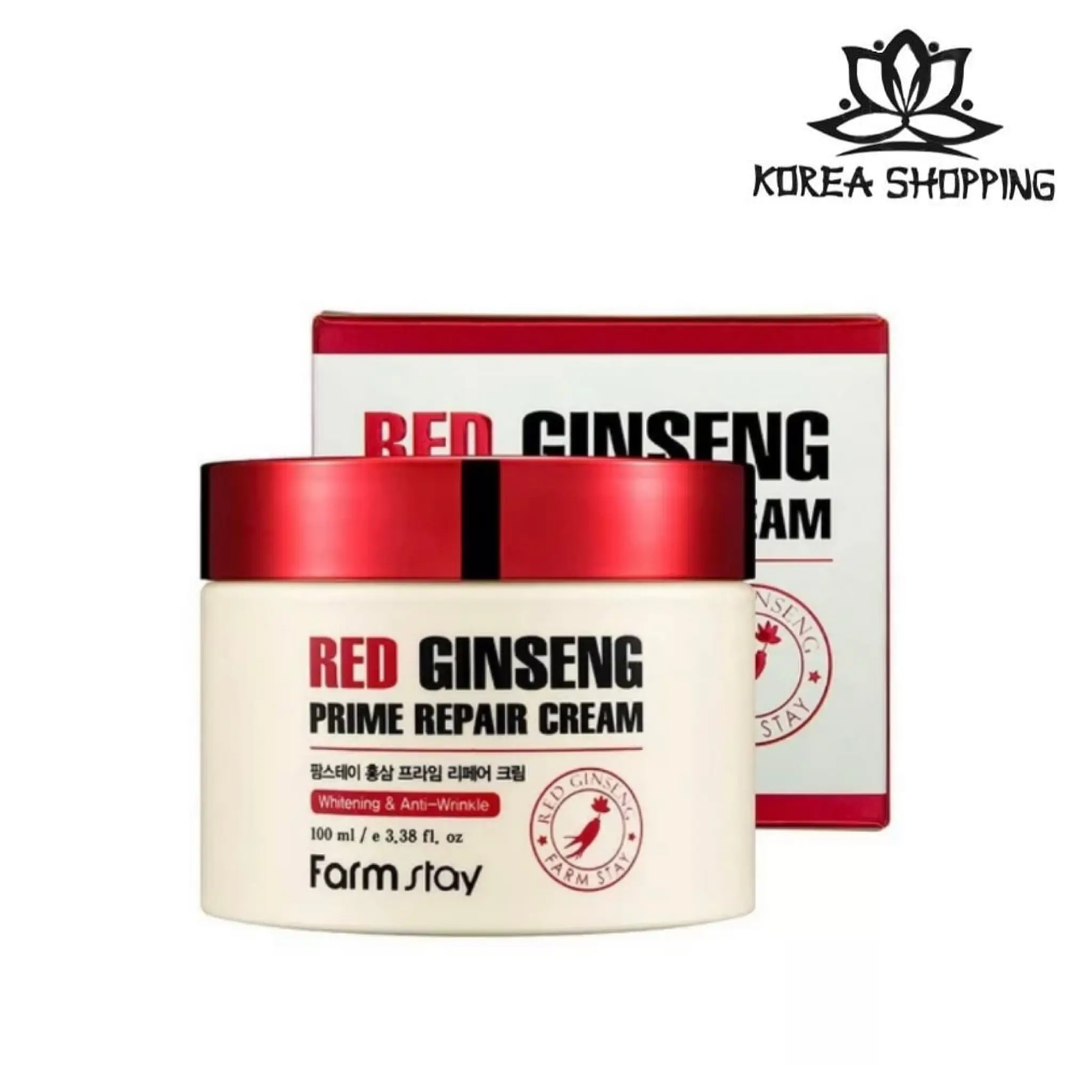 Крем с женьшенем восстанавливающий 100 мл FarmStay Red Ginseng Prime Repair Cream. Корейская