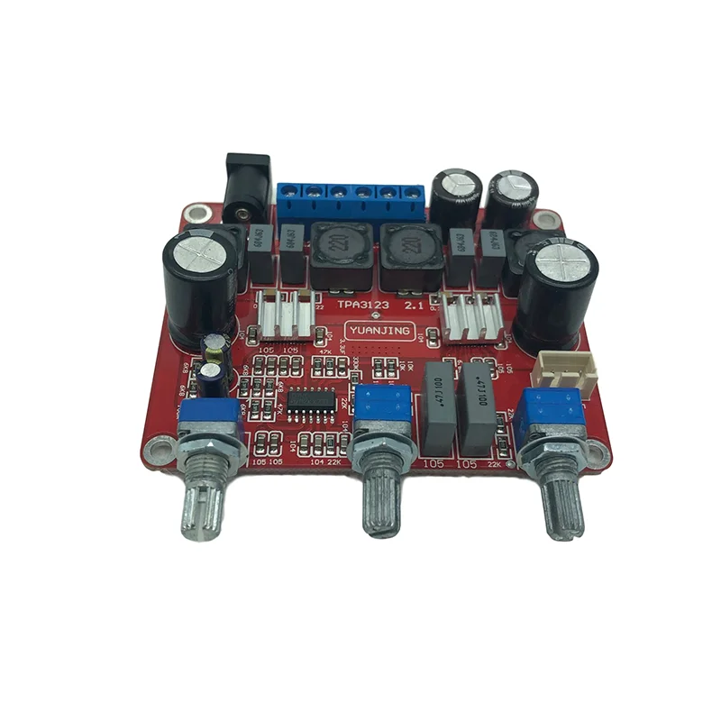 

DC12-24v TPA3123 audio amplifier board 2.1 three-channel 2X25W+50W bass amplifier board