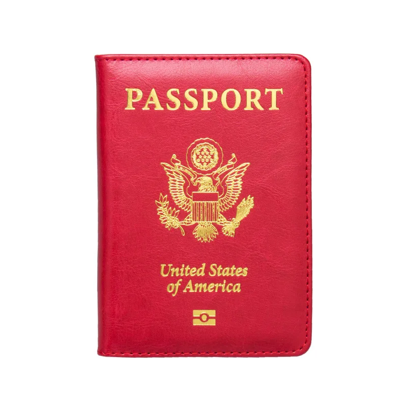 usa passport cover pink women cute america emblem travel passport holder sim girls soft pu leather passport case free global shipping