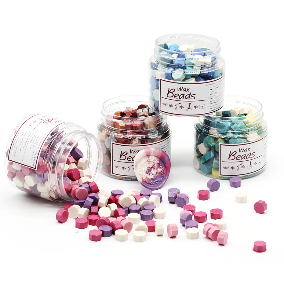 170 шт Смешанные печатные восковые штамповочные уплотнительные бусины уплотнения