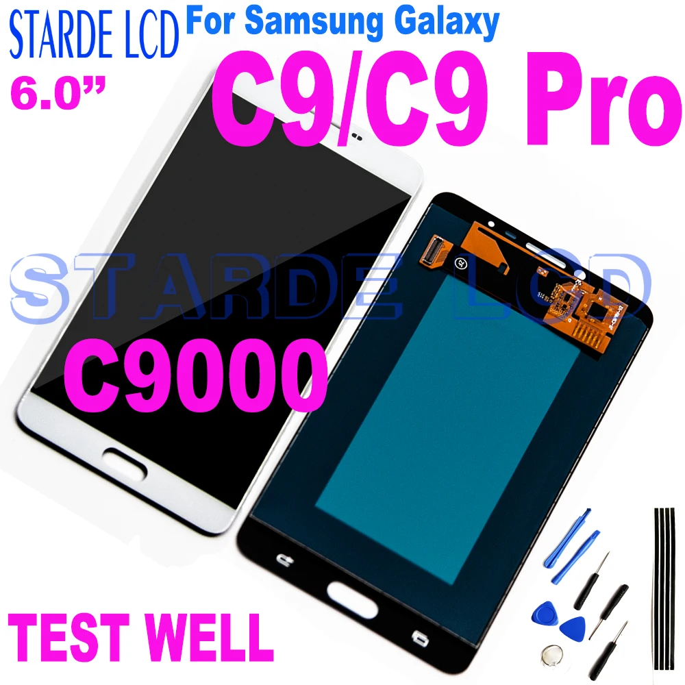 100% протестированный incell для Samsung Galaxy C9 C9 Pro LCD C9000 дисплей сенсорный экран дигитайзер в сборе Замена для Samsung c9 pro