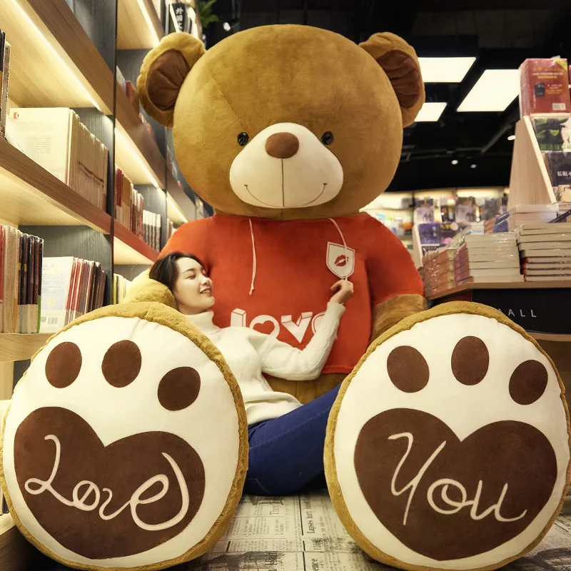 1 8 м большой плюшевый мишка плюшевая игрушка для обнимания романтический подарок
