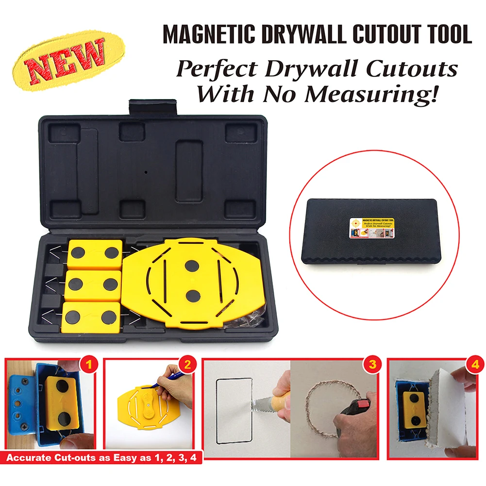 

Home Wood Working Electrical Box Locator Positioner Drywall Cutout Tools Magnetic Industrial Trepanning Accurate Marking Tools