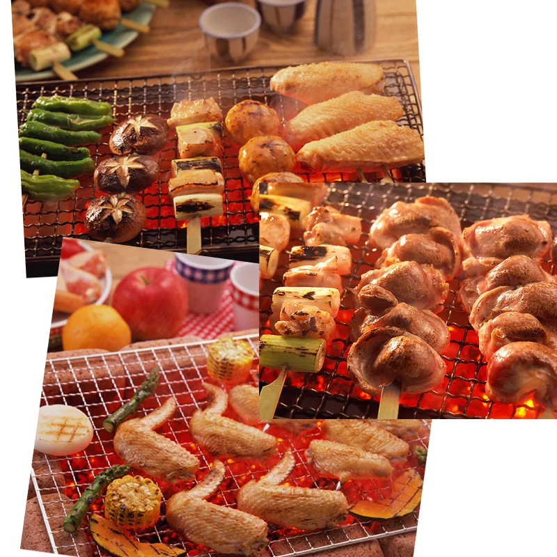 Квадратные 304 нержавеющая сталь барбекю гриль сетка Корейский антипригарные