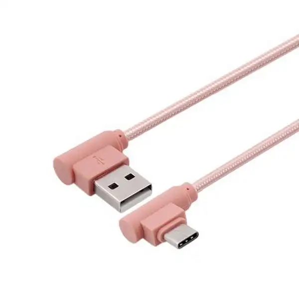 Горячая нейлоновая USB 3 1 Type C 90 градусов с прямым углом к 2 0 типа быстрой зарядки и
