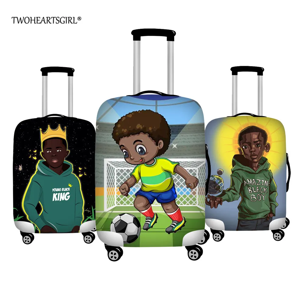 

Защитный чехол для чемодана twoheart sgirl, американский, Африканский, для мальчиков, эластичный Водонепроницаемый чехол для чемодана 18-32 дюймов, ...