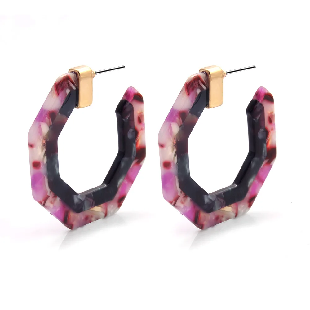 

Bohemian Leopard Acrylic Earrings for Women Boho Design Geometry Metal Shape Statement Earring Punk Minimalist Earing Wholesale