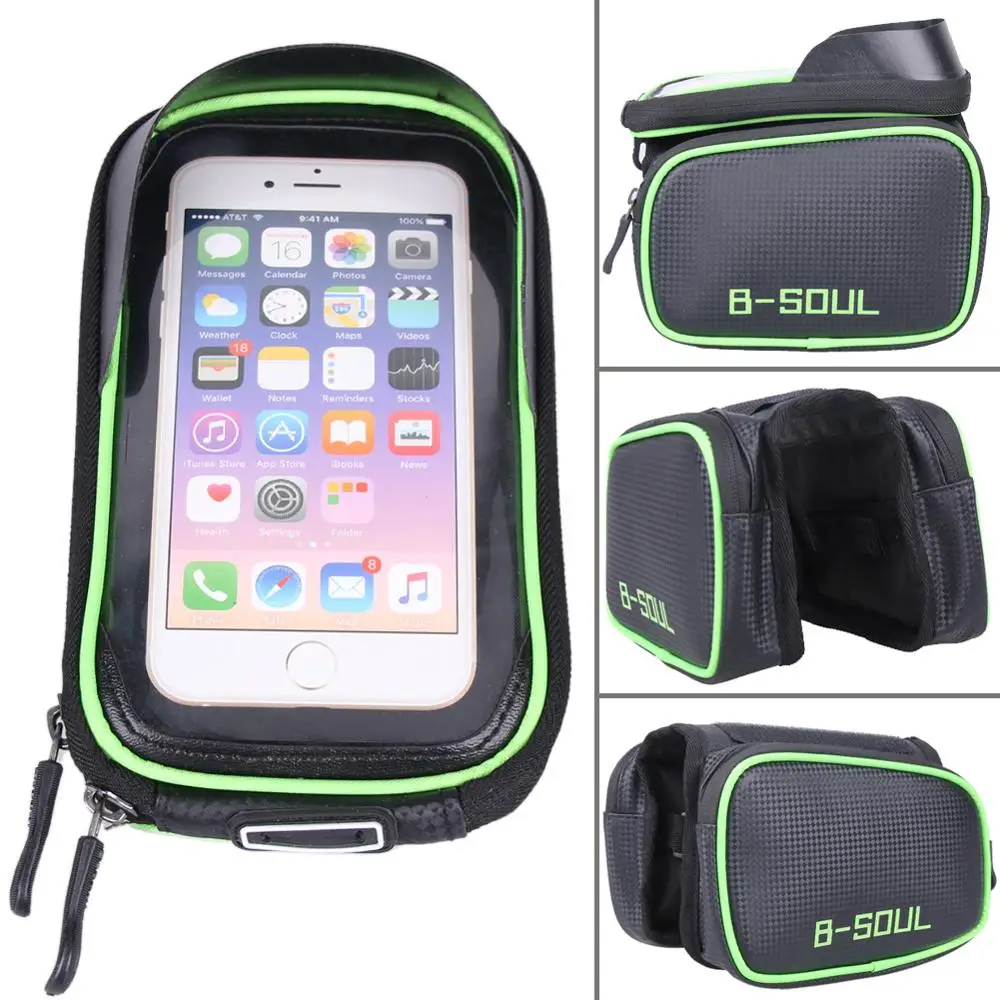 Брызгозащищенная велосипедная сумка непромокаемая на верхнюю трубу для горного