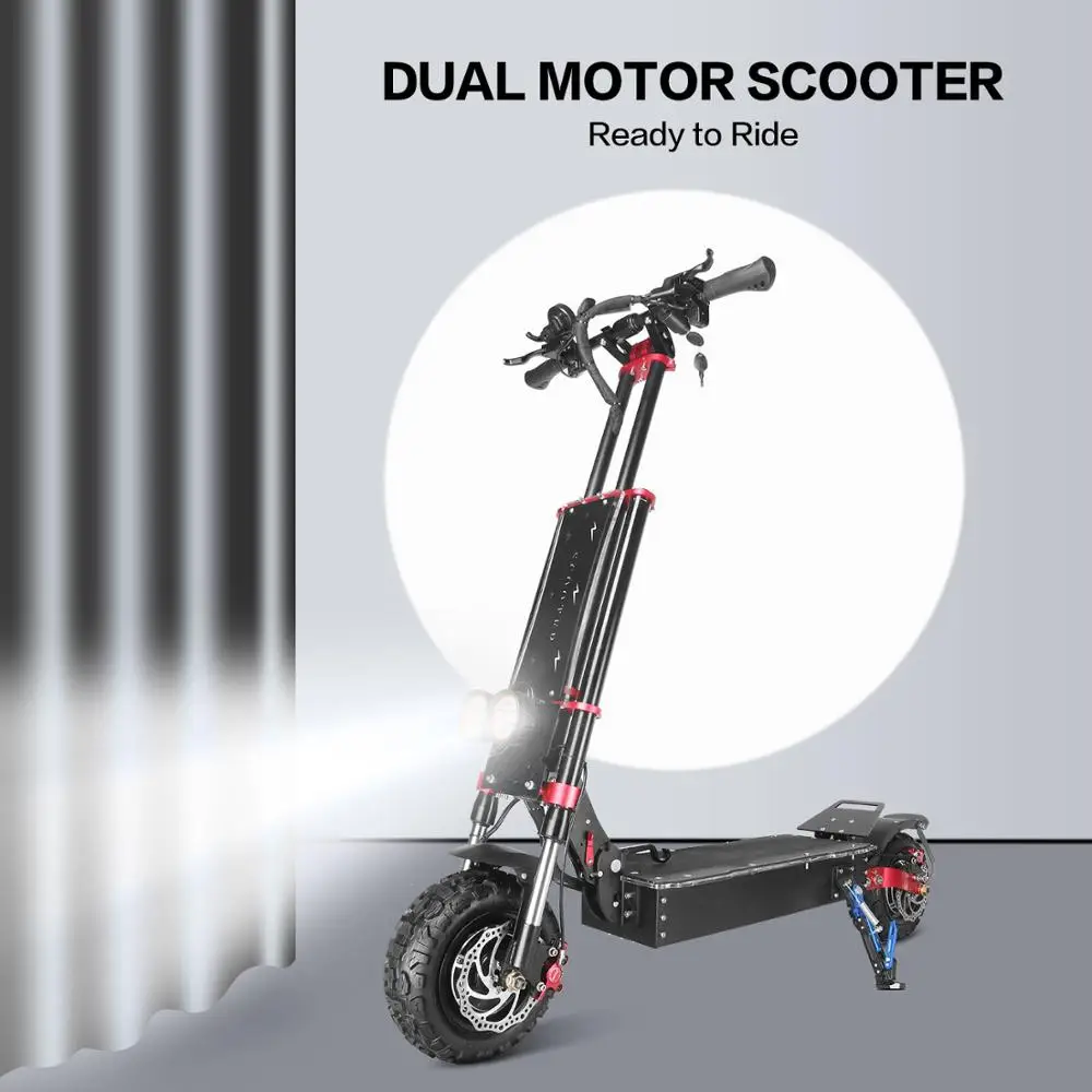 Электрический скутер дальнего действия дикий 2700 Вт Двойной Мотор 85 км/ч 11 дюймов