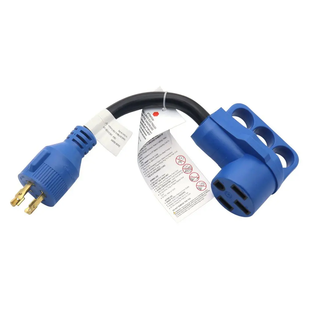 

Rv Refitted With Blue Power Charging Cable With Handle 30A To 50A 125/250V Rv Tool Sturdy Charging Cable