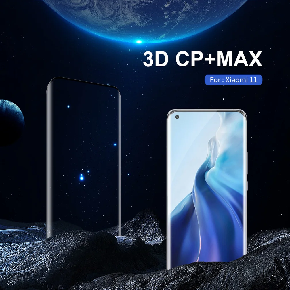 Para Xiaomi Mi 11 Mi11 Pro de Nillkin 3D CP + Max la cobertura completa de vidrio templado para Xiaomi Mi 11 Ultra Protector de pantalla pel&iacute;cula-1