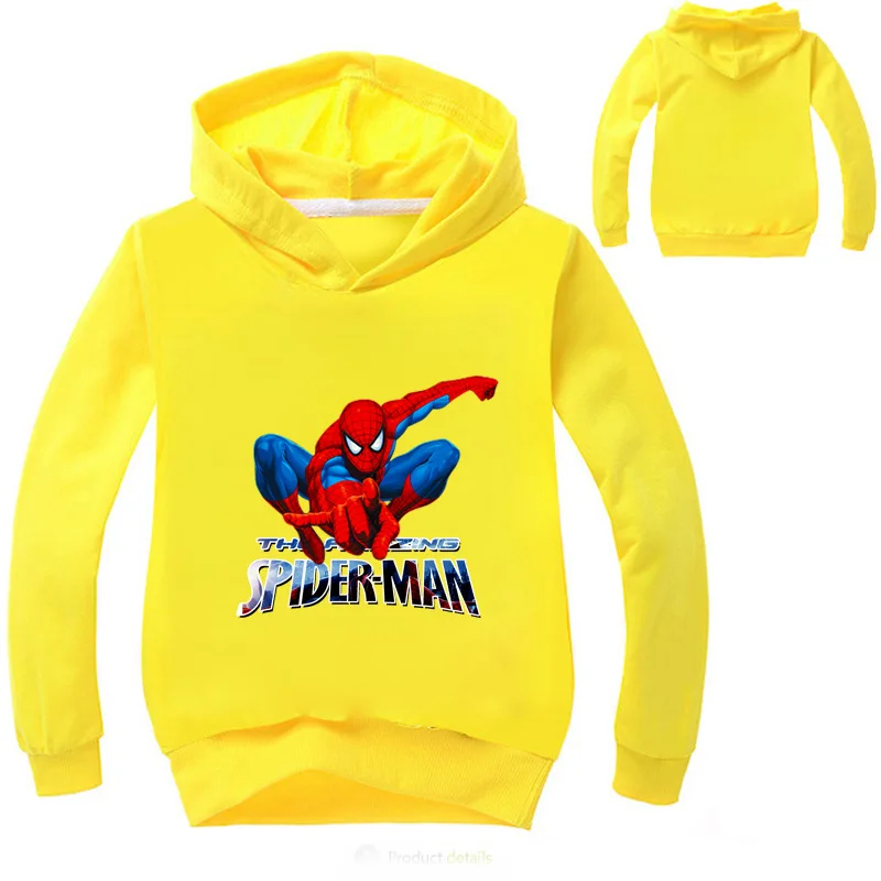 Модная Повседневная Толстовка с человеком пауком для мальчиков и девочек