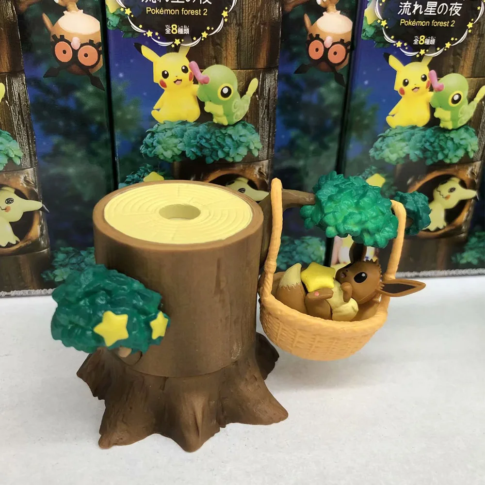 

TAKARA TOMY Pocket Monster Pokemon Tree Doll Eevee Snorlax Kids Gifts Model Toys Pikachu Action Figure 8pcs/set