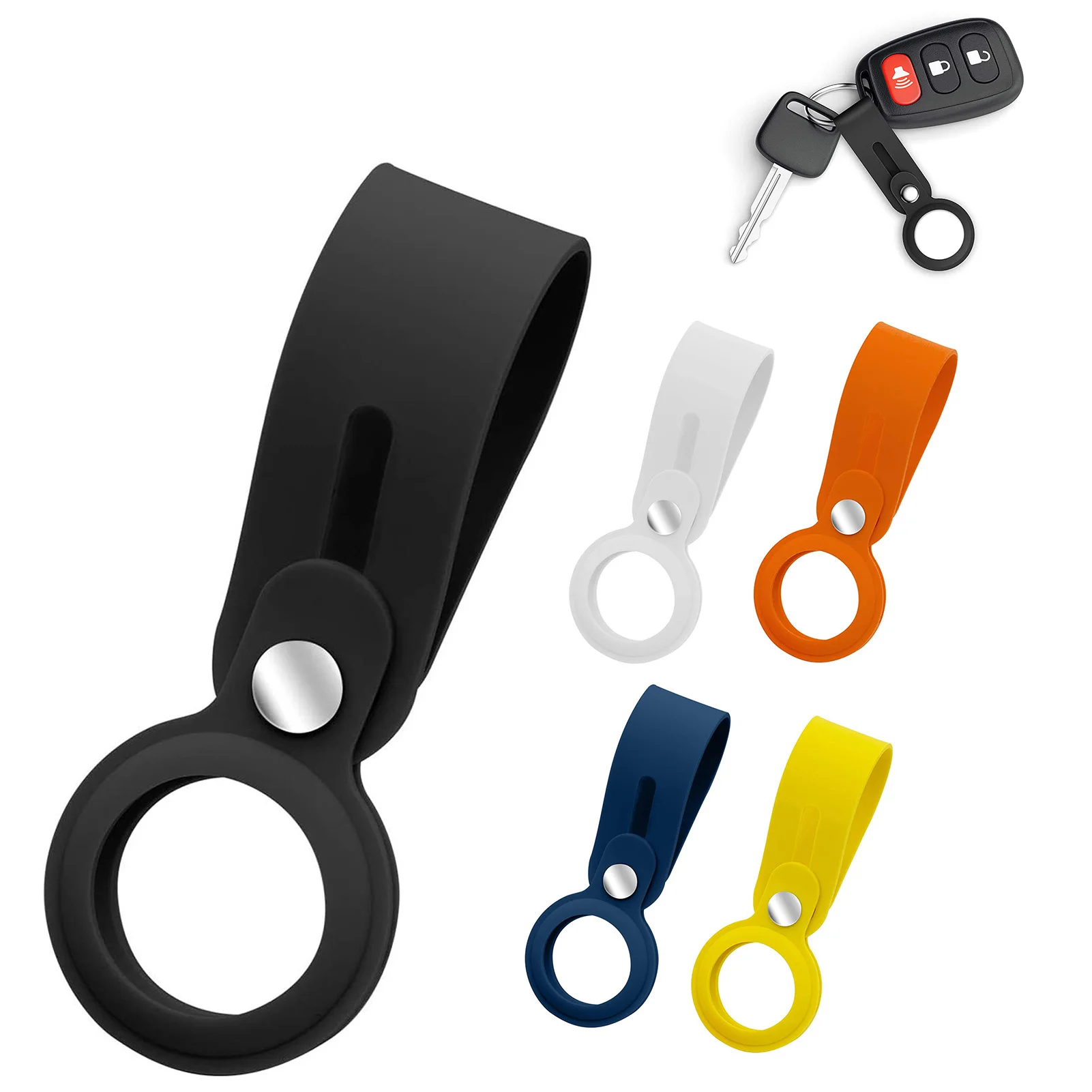 

Protective Case For Apple AirTags Liquid Silicone Anti-fall Shell Sleeve Anti-Scratch Skin Cover For AirTag Key Finder 2021 NEW