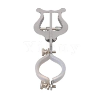 yibuy total length 135mm silver sheet music clip holder clamp on holder lyre musical instrument for clarinet tuba part
