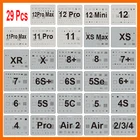 Набор трафаретов BGA для ремонта микросхем, комплект из 29 шт., шаблон для пайки для iphone 12, 11 Pro Max, XS, X, 8, 7, 6s, 6 plus, iPad, материнская плата