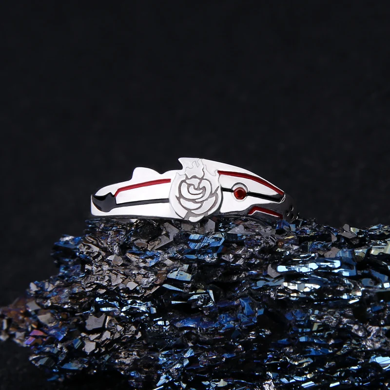 Anime Volume 2 Ruby Rose Ring 925 Sterling Silver Finger Adjustable Jewelry Fashion Cosplay Xmas Gift |