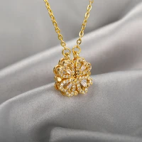 vintage heart flower choker necklace for women zircon crystal pendant necklaces colar chain kpop jewelry bijoux gifts