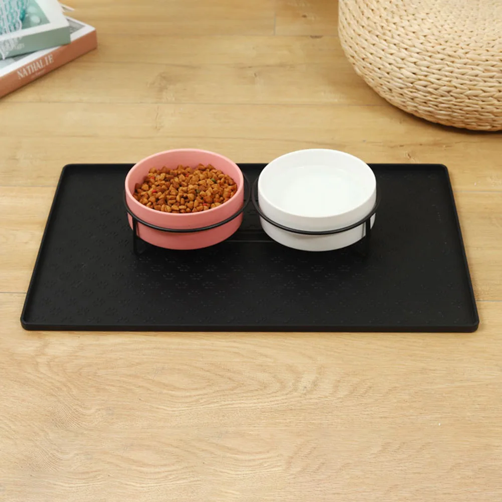 

Silicone Pet Food Mat Dogs Cats Waterproof Placemat Easy Clean Non-slip Puppy Feeding Bowls Home Dog Supplies