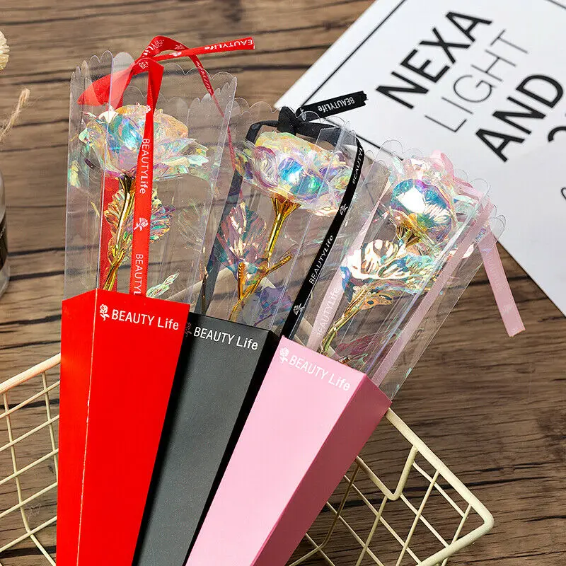 2020 Новые горячие 24K Золотая фольга роза цветок галактики розы Lover ко Дню Святого