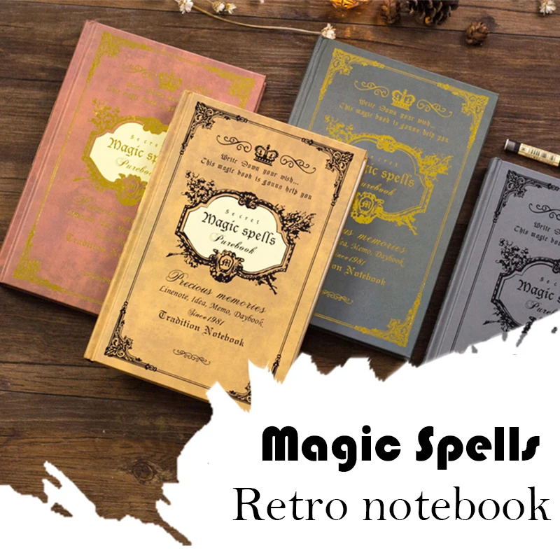 

Retro Notebook A5 and Journals,European Vintage Magic Creative Diary Notepad Agenda 2021 Planner For School Office Supplies