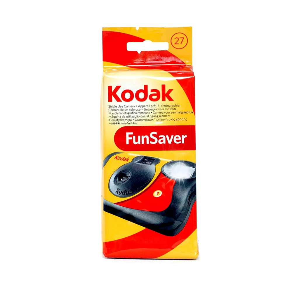 Одноразовая одноразовая пленочная камера Kodak Fun Saver 27 фотографий ручная вспышка