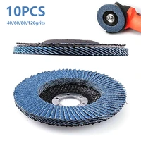 10pcs professional flap discs 4 5inch sanding discs 406080120 grit grinding wheels blades for angle grinder dremel accesorios