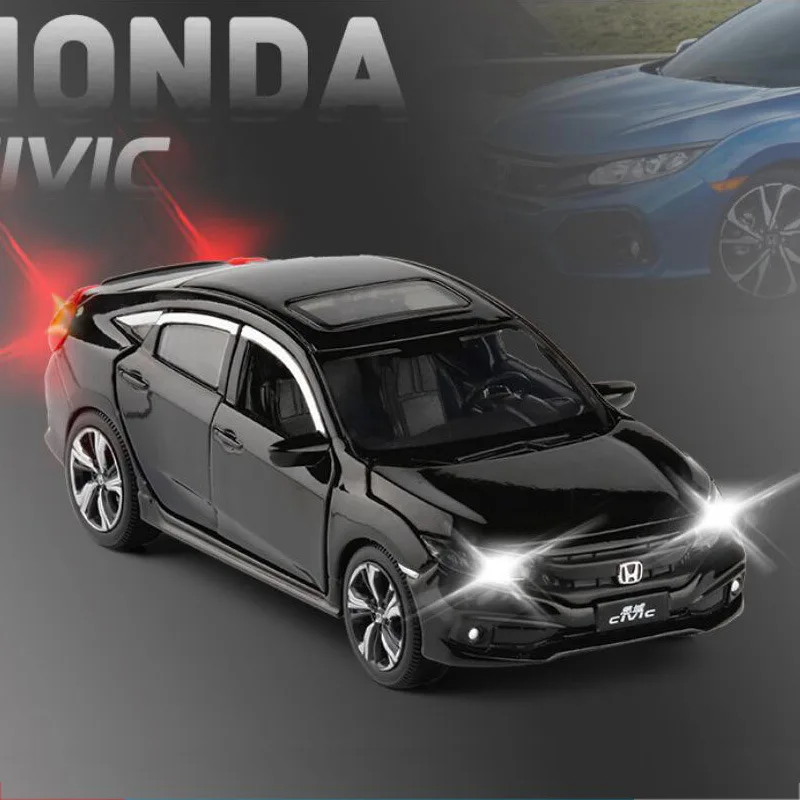 Модель металлического седана HONDA Honda civic в масштабе 1:32 с звуком и светом.