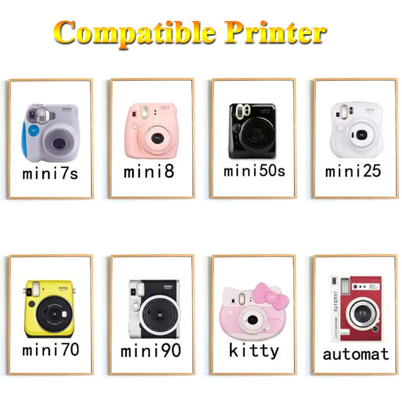 100 hojas para fujifilm instax mini 9 8 peliculas borde blanco instant 7s 25 50s 90 cаmara Sp 2 papel|Фотобумага| |