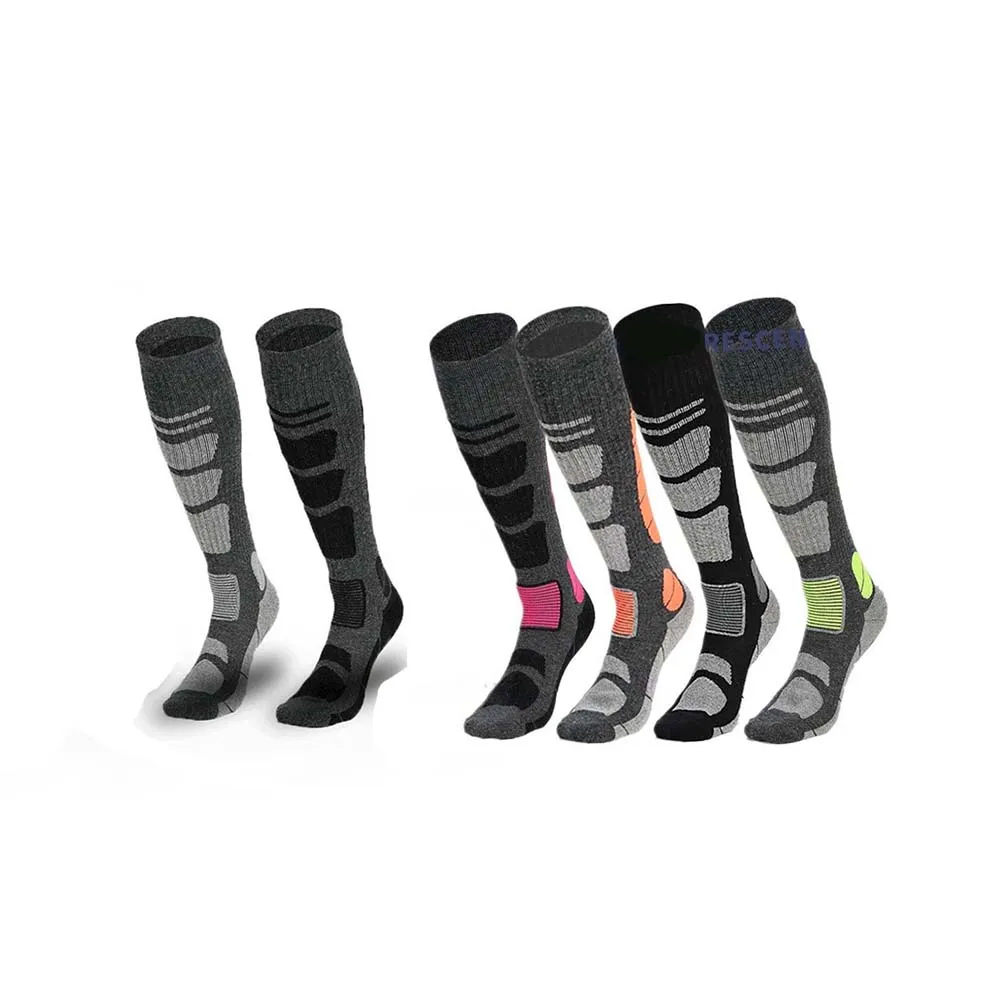 

1 пара шерстяных термоносков, мужские и женские зимние теплые компрессионные чулки для лыж, походов, сноуборда, альпинизма, дышащие спортивн...