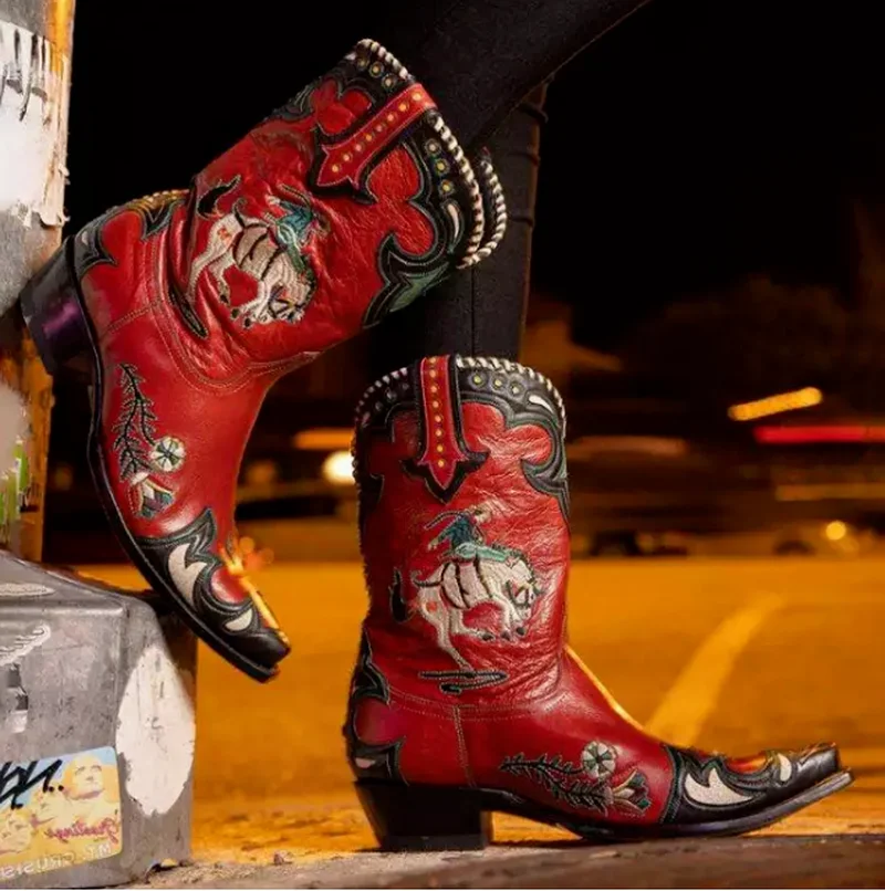 

New Arrivals Women Shoes Pu Leather Hot Sale Knee-high Slip-on Fashon Casual Pointed Women Western Boots Botas De Hombre KP408