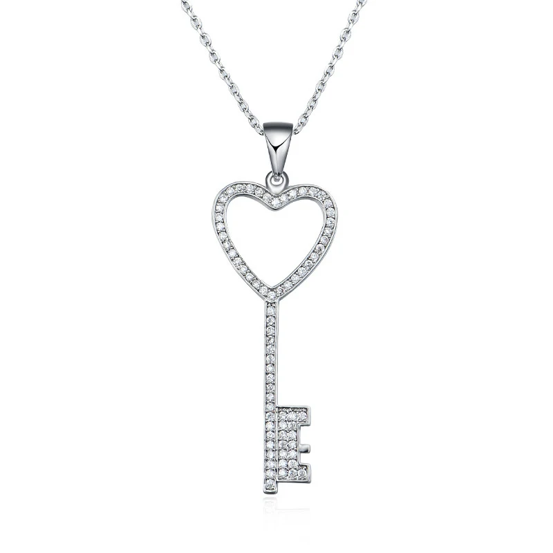 Juya Micro Pave Циркон модное индийское ожерелье с подвеской в виде ключа для женщин девочек подарок для свадьбы дня рождения ожерелье поставки