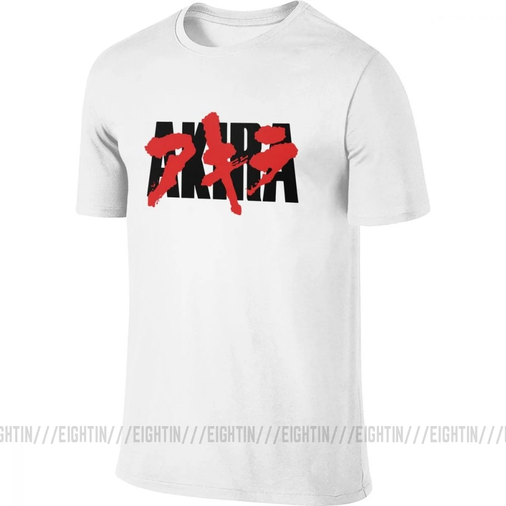 Забавная Акира куртка футболка для мужчин хлопок футболка Манга Kaneda Vaporwave спереди сзади две стороны короткий рукав тройники оригинальные топы - Цвет: Белый