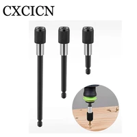 3 pieces magnetic extension chuck adapter with 14 inch hex shank socket screwdriver bit holder kit for screws nuts