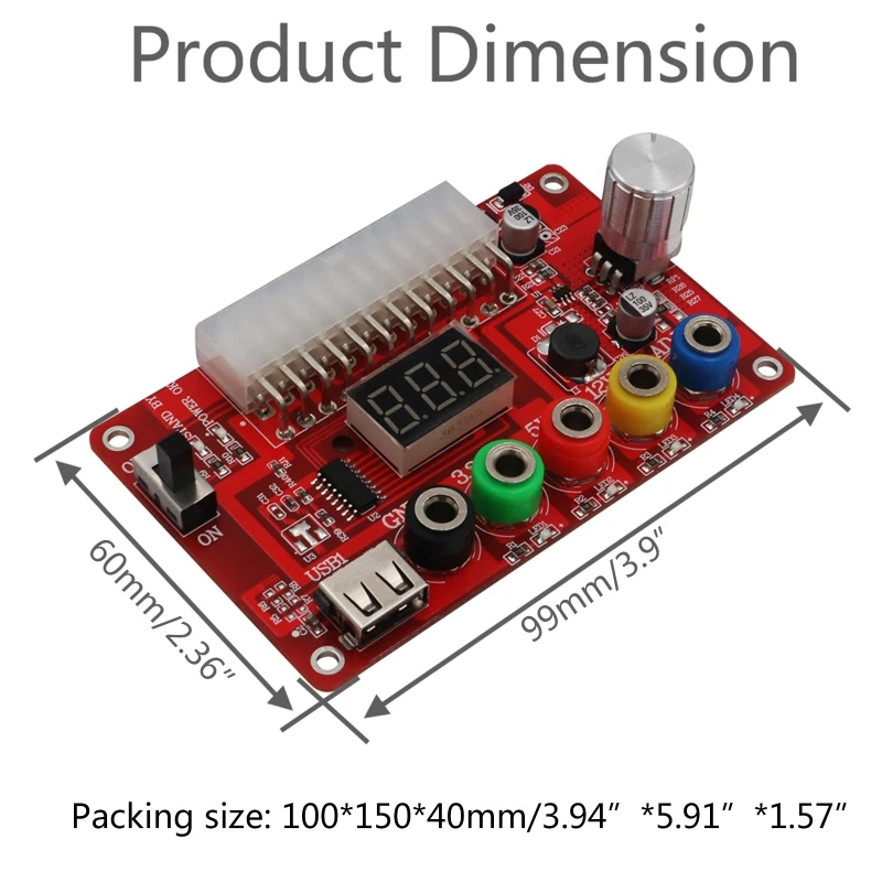 

24 Pin Regulator Adapter Desktop Computer PC Transfer Board Power Supply Module