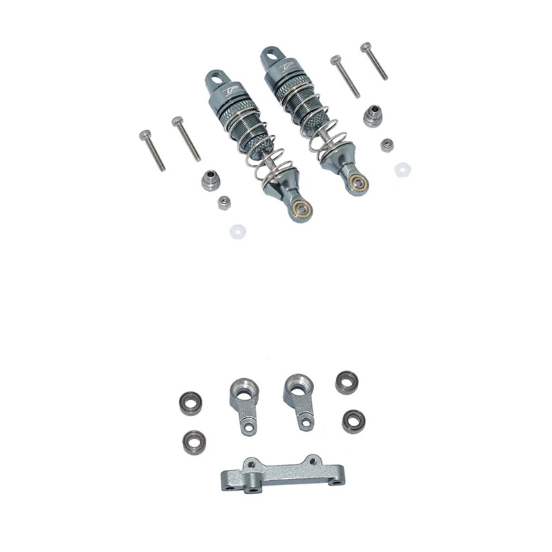 

Metal Front Shock Absorbers Damper with Steering Group Assembly Set,for LOSI 1/18 Mini-T 2.0 2WD Stadium Truck RC Car