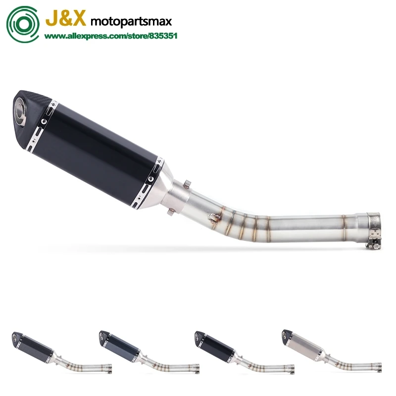 

Motorcycle Stainless Steel Exhaust Escape Muffler Middle Link Pipe Slip On Full System Slip On For yamaha YZF-R6 R6 1998-2005
